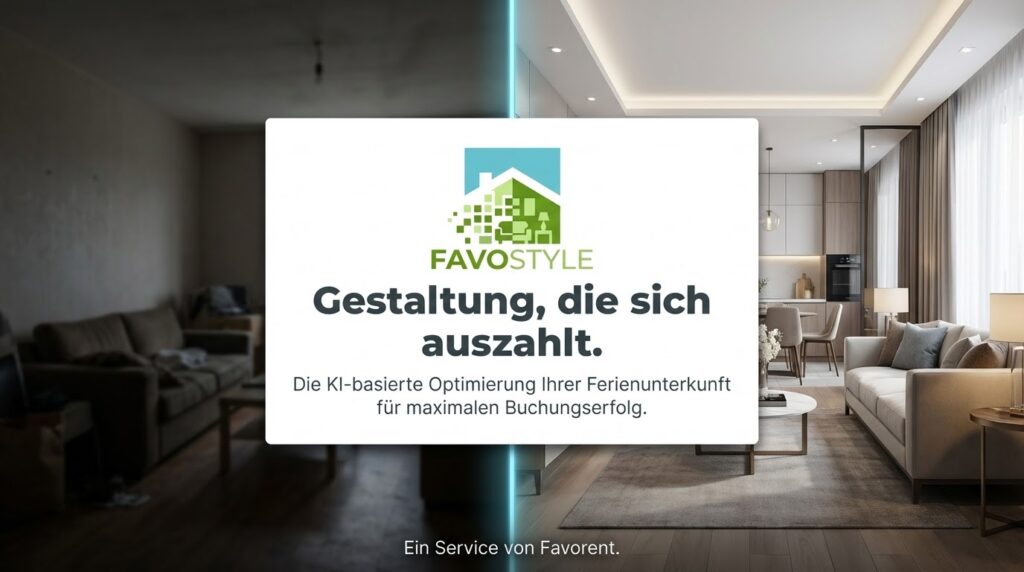FavoStyle - Gestaltung, die sich auszahlt. Die KI-basierte Optimierung Ihrer Ferienunterkunft für maximalen Buchungserfolg.